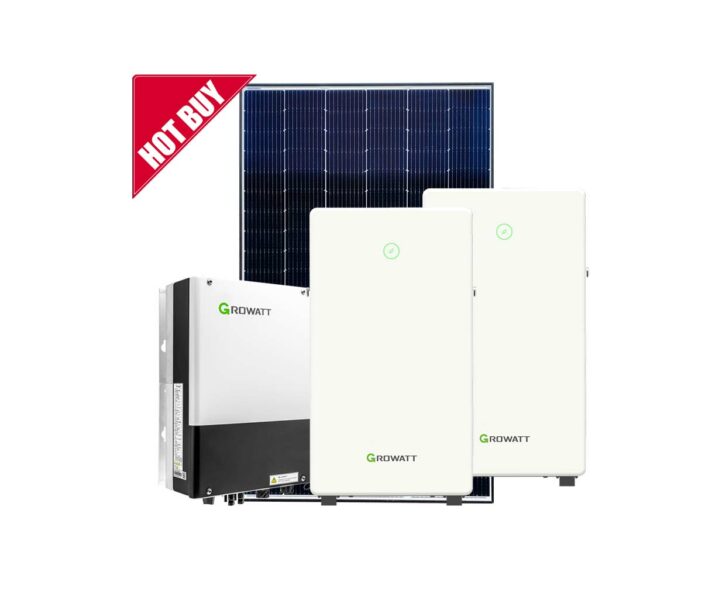 Solar Panels With Growatt Inverter Home Battery Package