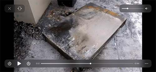 fire accident home battery