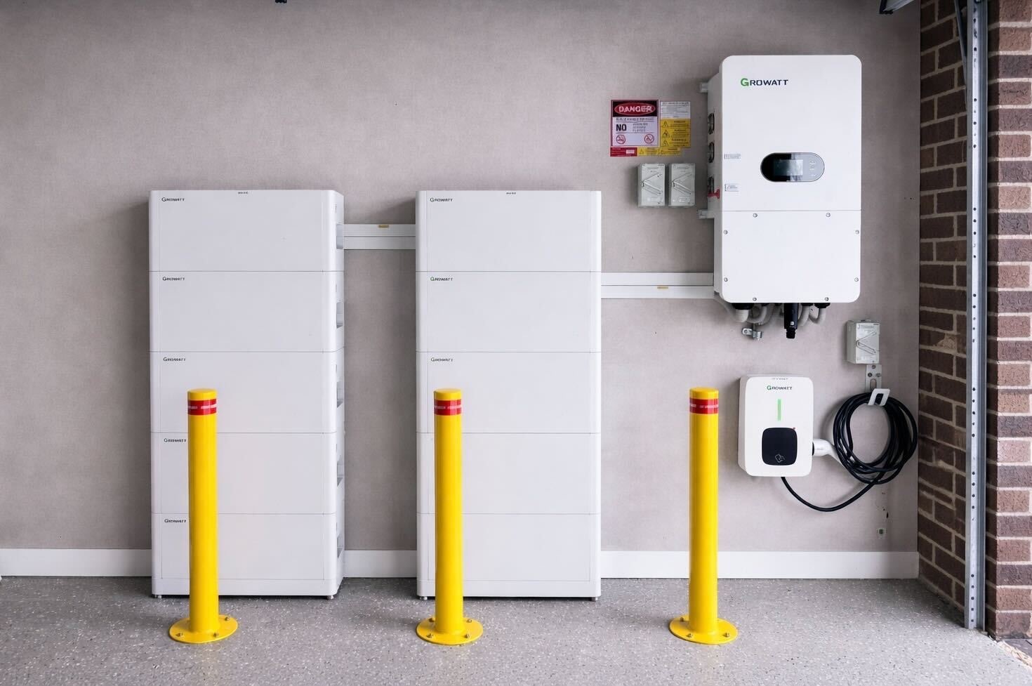 Home battery storage system with inverter and EV charger