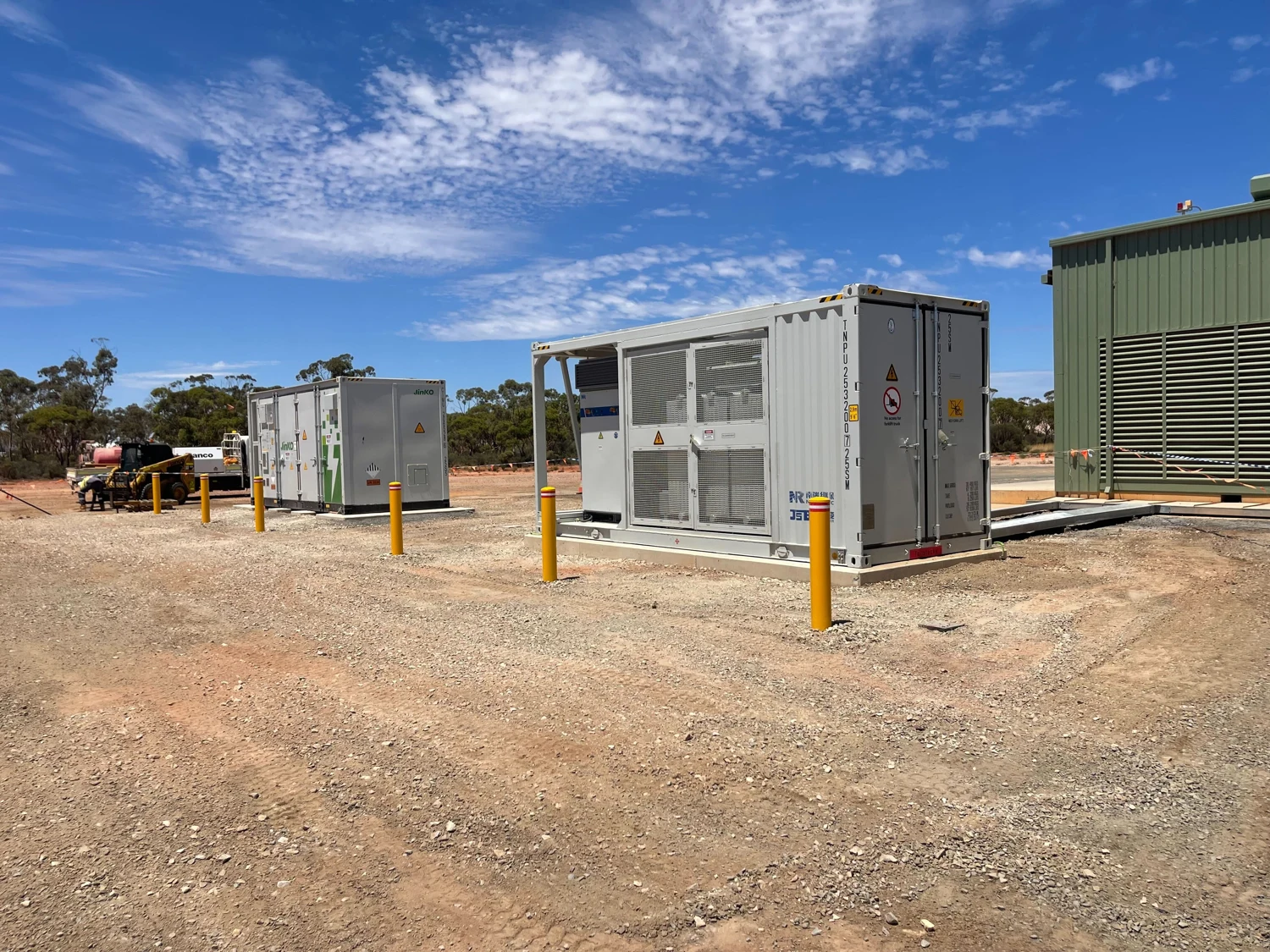 Battery equipment at the Binduli commercial and industrial project